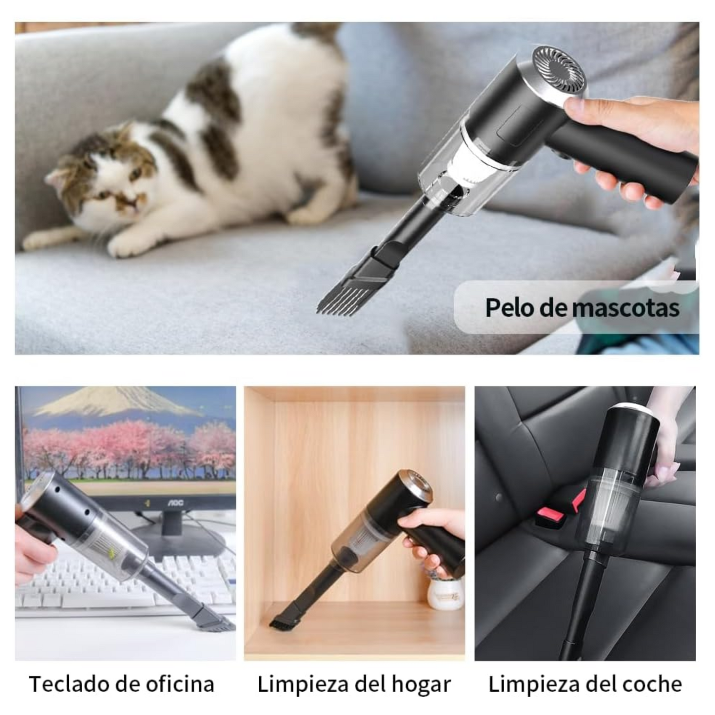 Aspiradora Recargable Para Carro 3 En 1