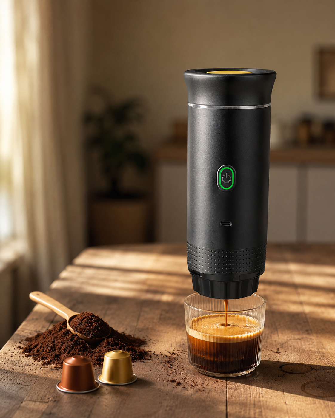 cafetera espresso inalámbrica portatil